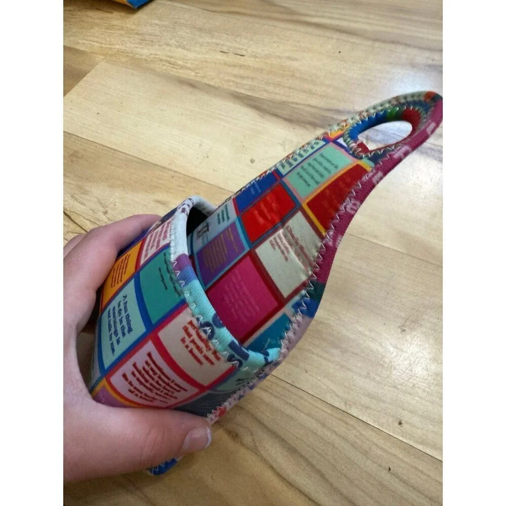 Drinks On Me Coasters Fabric Tote Holder